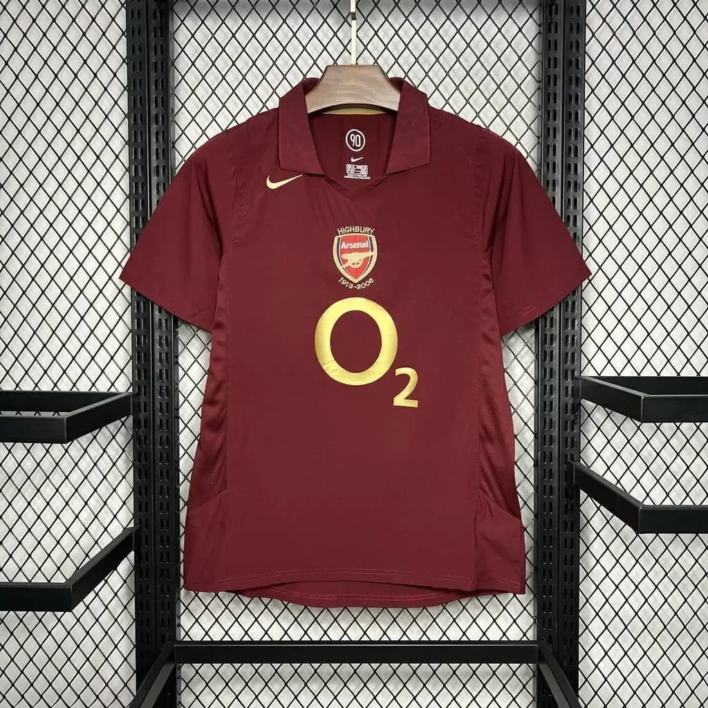 Arsenal Masculino 05/06 Vermelha - Retro 